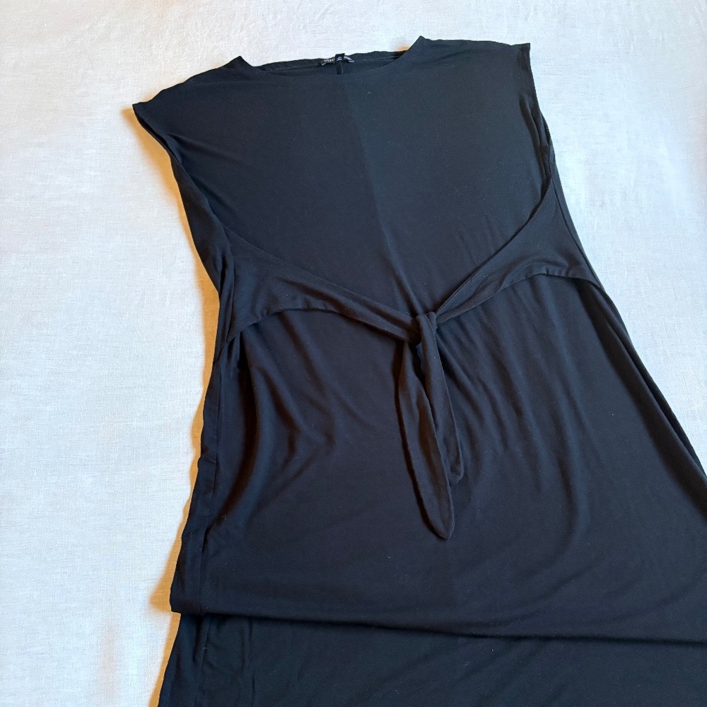 SOLD: Jersey Knit Tie Front Dress by Eileen Fisher